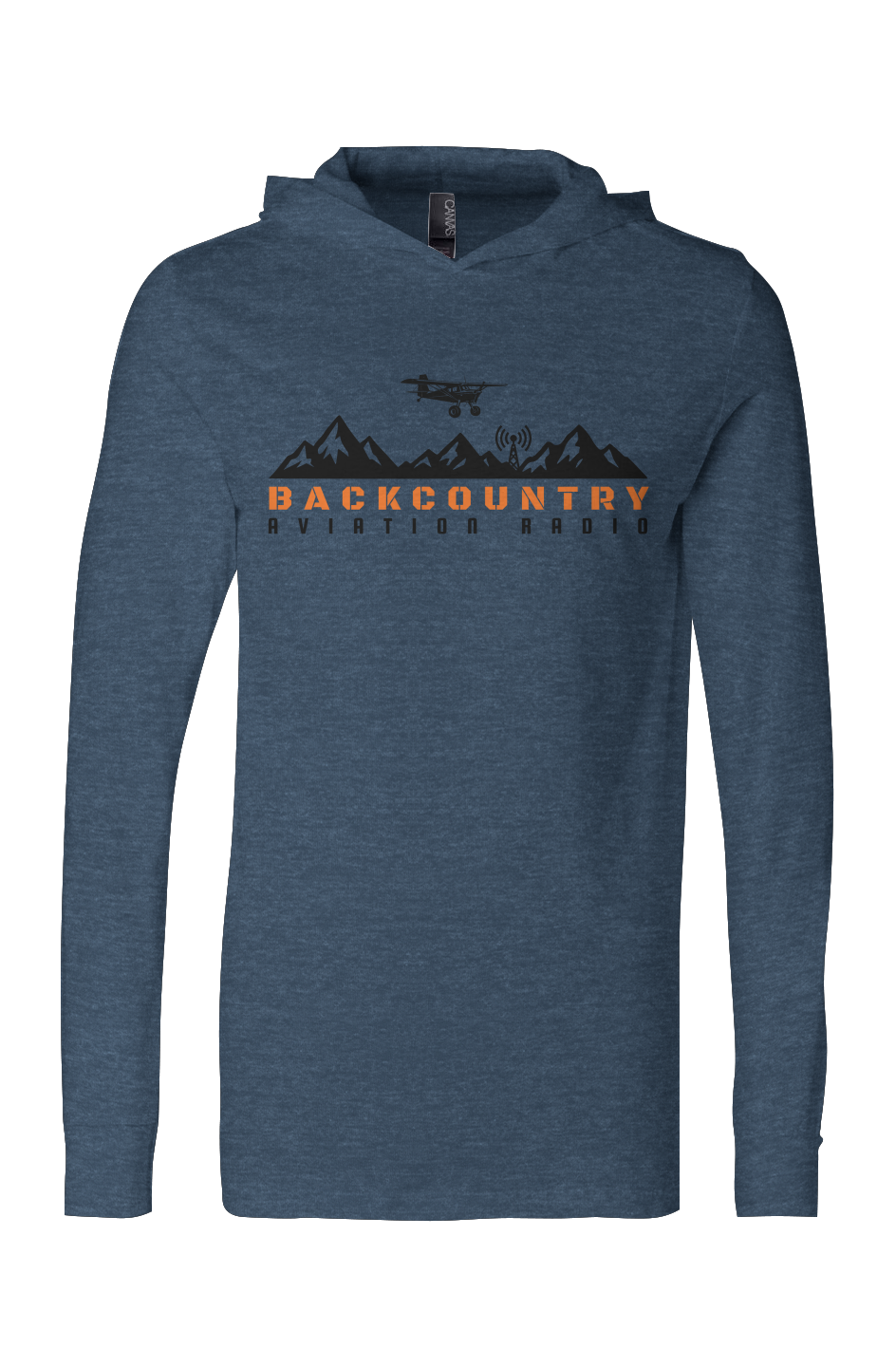 BAR Jersey Hooded Long Sleeve Tee BLACK LETTERS